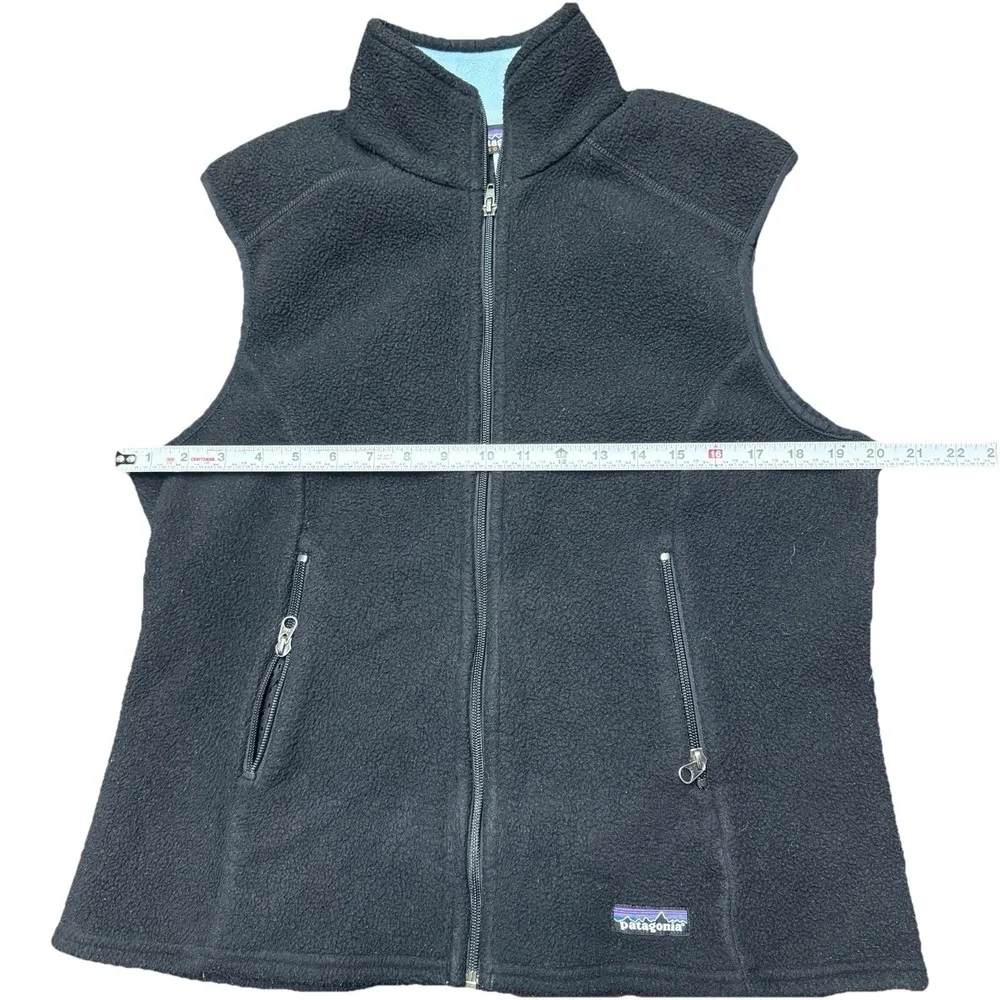 Patagonia Womens‎ Flyer Full Zip Fleece Vest Size Large Made in USA Hiking Black - Picture 4 of 5